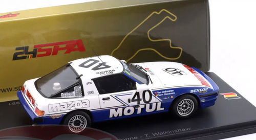 1/43 Spark Mazda RX7 No.40 Mazda Motul TWR RT Winner 24H Spa 1981 P. Dieudonne - T. Wlakinshaw Car Model