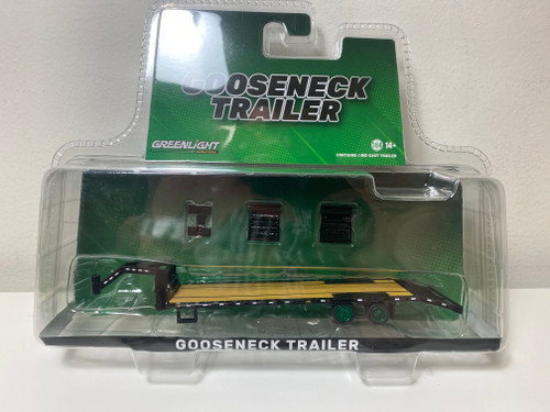 Gooseneck Trailer Black (In Box) 1/64 Diecast Model Car by