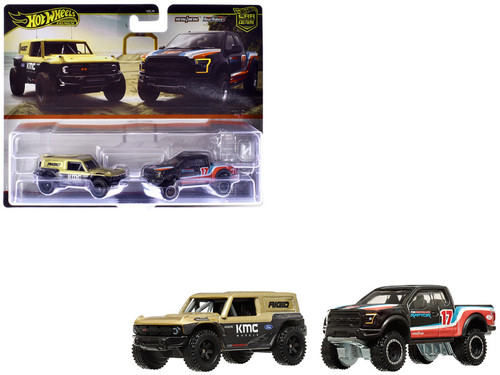 1/64 Hot Wheels 2 Pack Ford Bronco R & Ford F-150 Raptor Diecast