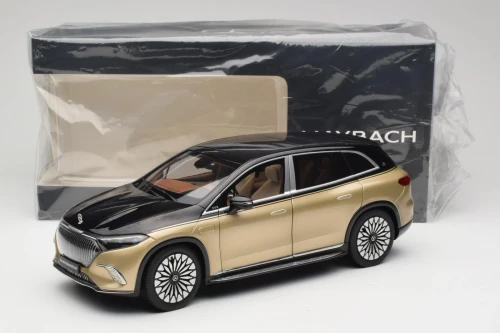 1/18 Dealer Edition 2024 Mercedes-Maybach EQS 680 SUV (Z296) (Obsidian Black & Kalahari Gold) Diecast Car Model