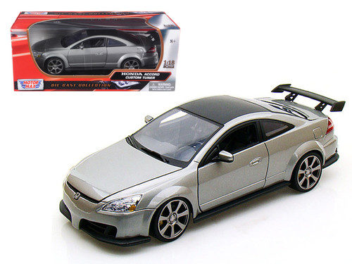 1/18 Motormax 2003 Honda Accord Custom Tuner (Grey) Diecast Car Model