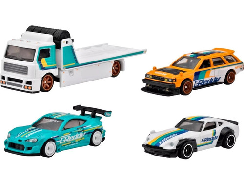 1/64 Hot Wheels Collector 4-Car Set Premium Fleet Street Greddy