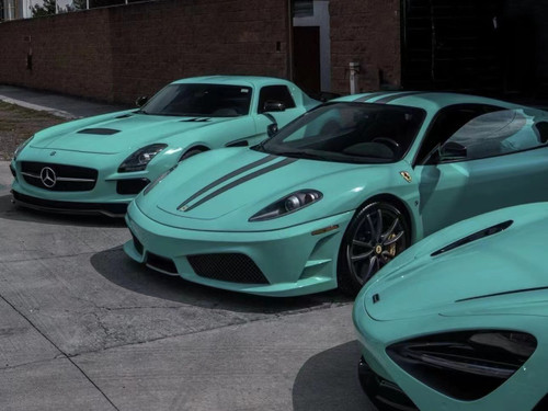 1/18 HH Model Ferrari F430 Scuderia (Tiffany Blue) Resin Car Model