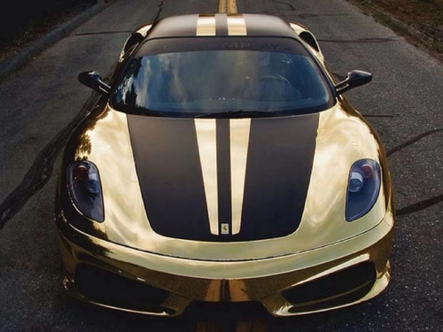 1/18 HH Model Ferrari F430 Scuderia (Chrome Gold) Resin Car Model Limited 30 Pieces