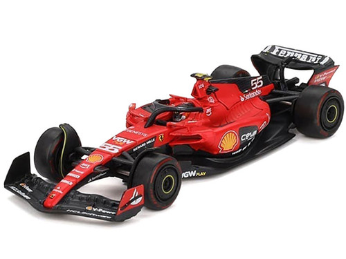1/64 BBR 2023 Formula 1 Ferrari SF23 #55 Carlos Sainz Bahrain GP Car Model