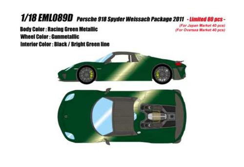 1/18 Make up 2011 Porsche 918 Spyder Weissach Package (Racing