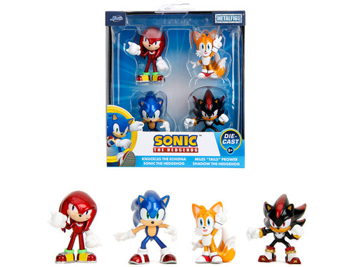 Set of 4 Diecast Figures "Sonic the Hedgehog" Video Game "Metalfigs" Series Diecast Models by Jada