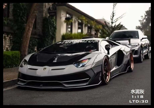1/18 VIP Scale Models Lamborghini Aventador SVJ LB Works (Nardo Grey) Car Model Limited 30 Pieces