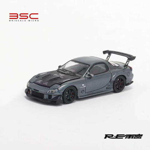 アルファロメオファイル 1/64 BSC Mazda RX-7 RX7 FD3S (Metallic Grey) Diecast Car Model