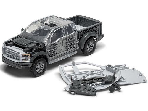 Tokoma Skill 1 Model Kit Ford F-150 Raptor Blue Snap Together by
