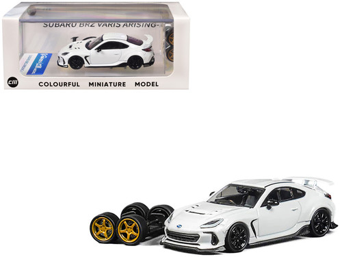 1/64 CM Model Subaru BRZ Varis Widebody custom (White) Diecast Car