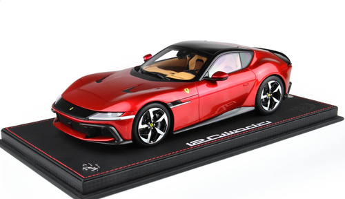 1/18 BBR Ferrari 12 Cilindri Panoramic Roof (Fire Red) Car Model Limited 48 Pieces