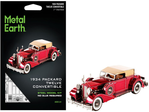 1934 Packard V12 Victoria Burgundy with Red Soft Top and Red