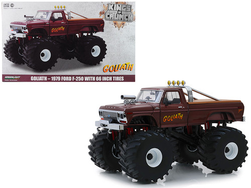 1979 Ford F-250 Ranger Monster Truck with 66-Inch Tires "Goliath" "Kings of Crunch" 1/18 Diecast Model Car by Greenlight