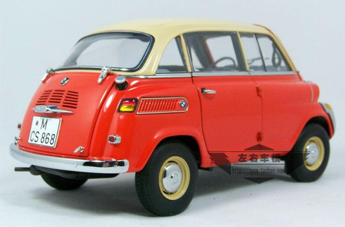 1/18 BMW 600 ISETTA (ORANGE RED) DIECAST CAR MODEL