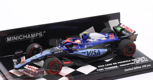 1/43 Minichamps 2024 Formula 1 Visa Cash RB F1 Team VCARB 01 #22 Yuki Tsunoda Singapore GP Car Model