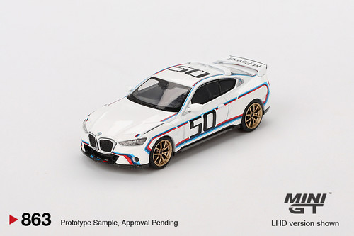 1/64 Mini GT BMW M4 CSL (Alpine White) Diecast Car Model