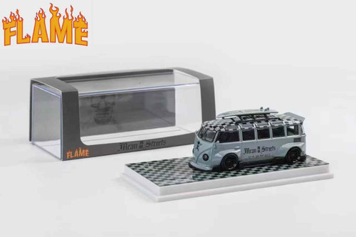 1/64 Flame Model Volkswagen VW T1 BusKombi Widebody Mean Street Car Model