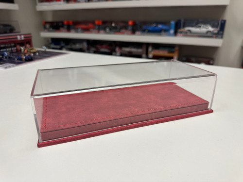 1/64 Grey Leather Base Acrylic Cover Model Car Display Case