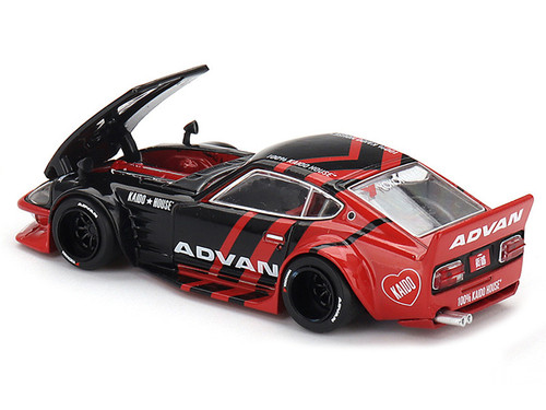 1/64 Kaido House x Mini GT Nissan Fairlady Z Kaido GT ADVAN (Black) Diecast Car Model
