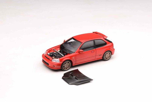 1/64 Motorhelix Honda Civic Type-R EK9 (Red) Diecast Car Model