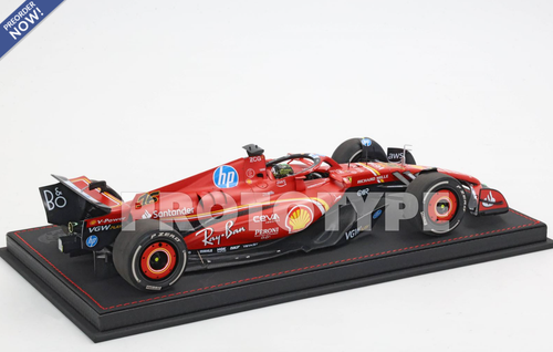 1/18 BBR 2024 Formula 1 Ferrari SF24 Italian GP Winner #16 Charles Leclerc Diecast Car Model with Luxury Package