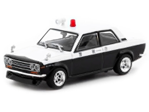 1/64 Tarmac Works Datsun 510 Police Car Diecast Car Model