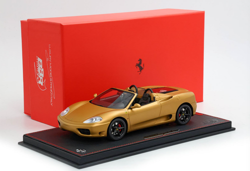 1/18 BBR Ferrari 360 Modena Spider with Rear Grille Challenge (Matte Gold) Car Model