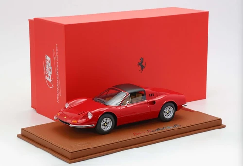 1/18 BBR 1972 Ferrari Dino 246 GTS (Rosso Corsa 322 Red with Beige Interior) Car Model Limited