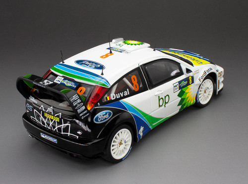 1/18 Sunstar 2004 Ford Focus RS WRC #8 F. Duval, S. Prevot 2nd Rally Deutschland Diecast Car Model