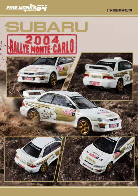 カー 1/64 Fine Works64 2004 Subaru WRC #43 Ken Block Car Model