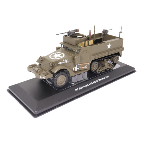 1/43 Militaria Diecast M3 Half-track with M2HB Machine Gun Diecast Model
