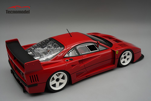 1/18 Tecnomodel 1996 Ferrari F40 LM 1996 Press Red with Black
