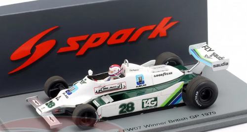 1/43 Spark Williams FW07 No.28 Winner British GP 1979 Clay Regazzoni Car Model