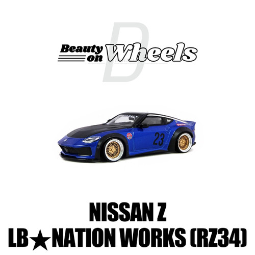 1/64 D Model Nissan Z LB☆NATION WORKS (RZ34) (Blue) Car