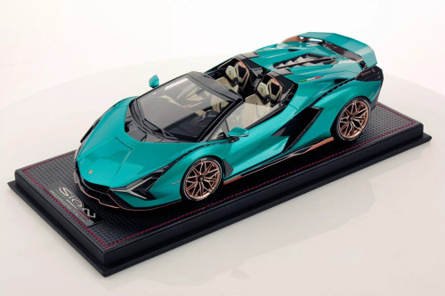 1/43 TSM Lamborghini Sián Roadster (Blu Uranus Blue) Car Model