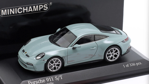 1/43 Minichamps 2023 2024 Porsche 911 992 S/T (Shade Green Metallic) Car Model
