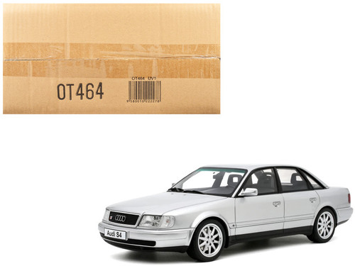 1/18 OTTO 1993 Audi S4 (C4) 4.2 V8 Crystal Silver C6 Car Model