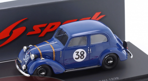 1/43 Spark Simca 8 No.38 Le Mans 24H 1939 V. Camerano - H. Louveau Car Model