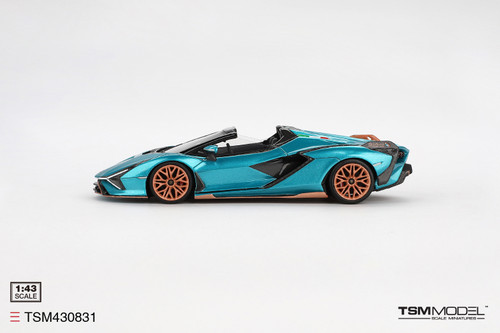 1/43 TSM Lamborghini Sián Roadster (Blu Uranus Blue) Car Model