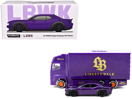 1/64 Tarmac Works LB-WORKS Dodge Challenger SRT Hellcat (Purple