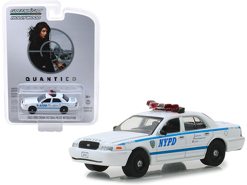 2003 Ford Crown Victoria Police Interceptor "New York City Police Department" (NYPD) "Quantico" (2015-2018) TV Series "Hollywood Series" Release 23 1/64 Diecast Model Car by Greenlight