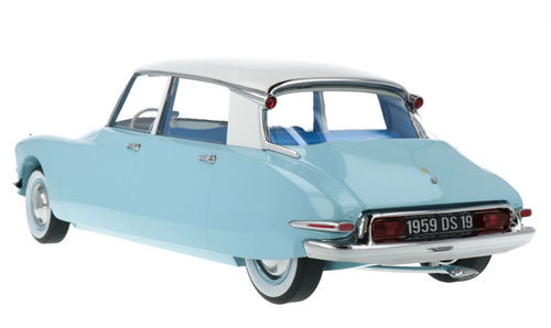 1/12 Norev 1959 Citroën DS 19 DS19 - Bleu Nuage & Blanc Carrare Enclosed Diecast Car Model