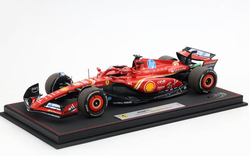 1/18 BBR 2024 Formula 1 Ferrari SF24 US Austin GP Winner #16 Charles Leclerc Car Model with Luxury Package