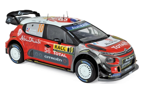 1/18 Norev Citroën C3 WRC N°10 - Winner Catalogne 2018 - S.Loeb / D.Elena Diecast Car Model