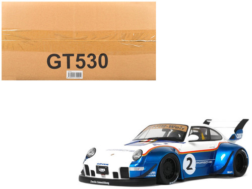 1/18 GT Spirit 2023 Porsche RWB X Liberty Walk #2 (White & Blue
