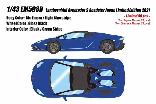 1/43 Makeup 2021 Lamborghini Aventador S Roadster (Grigio Vulcano