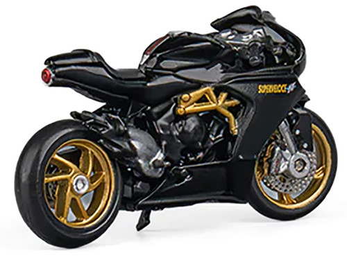 1/64 CM Model MV Agusta SV800 With Showgirl Figure (Black) Diecast Model