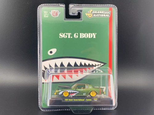 M2 1987 ビュイック・グランドナショナル - カスタム(チェイスカー) 1/64 M2 Machines 1987 Buick Grand National Custom Diecast Car