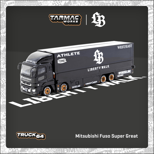 1/64 Tarmac Works Mitsubishi Fuso Super Great LB-Works Diecast Car Model